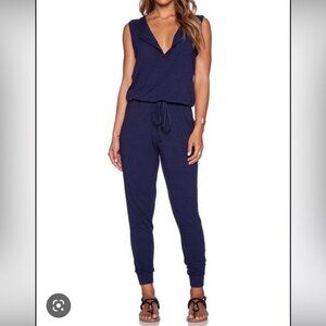 Sundry Navy Blue Sleeveless Jumpsuit